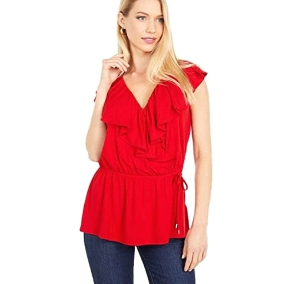 Lauren Ralph Lauren Tops - Ralph Lauren red sleeveless blouse size Large new with tags